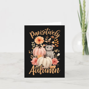 Carte Halloween Pawsitivement Automne Cottagecore Chats