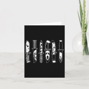 Carte Halloween Personnages De Film Horreur En Couteaux