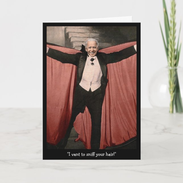 Carte Halloween personnalisable Joe Biden (Devant)