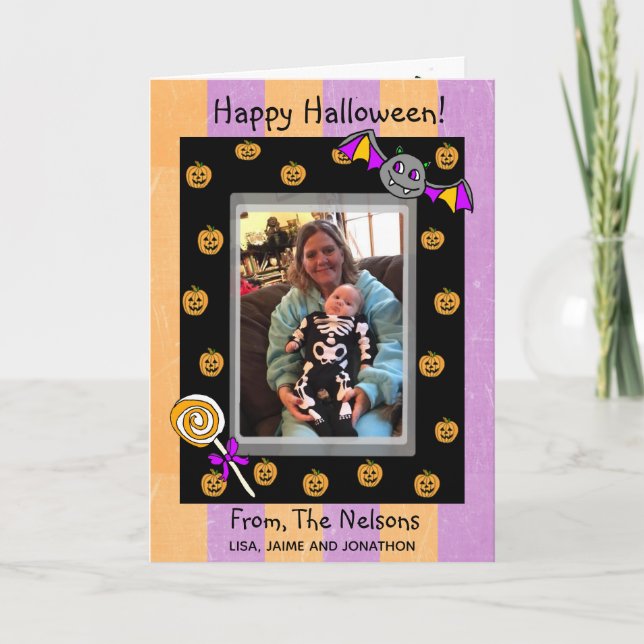 Carte Halloween personnalisé mignon (Devant)