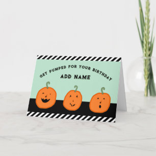 Carte Halloween personnalisé Octobre Anniversaire