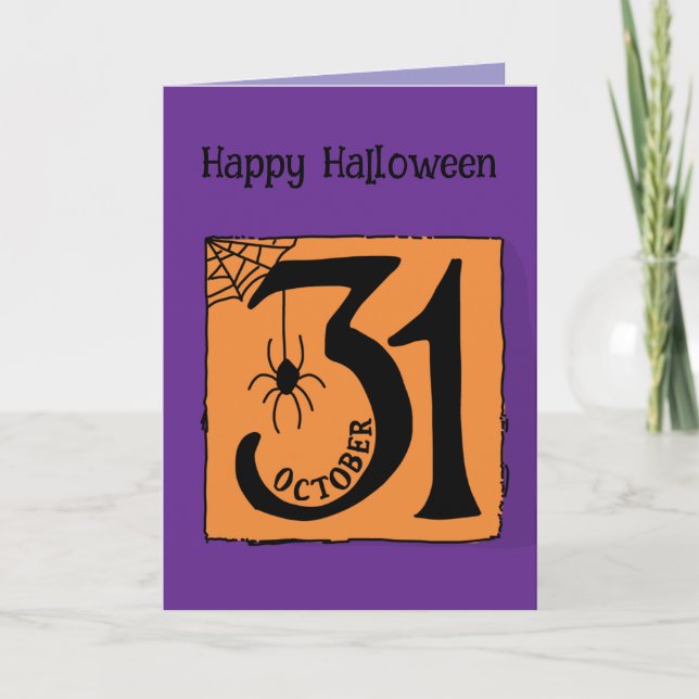 Carte Halloween Personnalisé Whimsical Funny moderne vio (Devant)