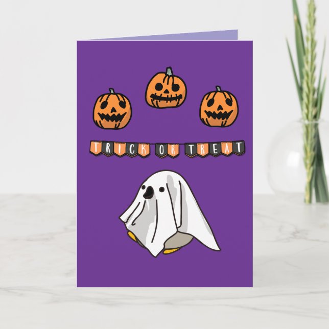 Carte Halloween Personnalisé Whimsical Funny moderne vio (Devant)