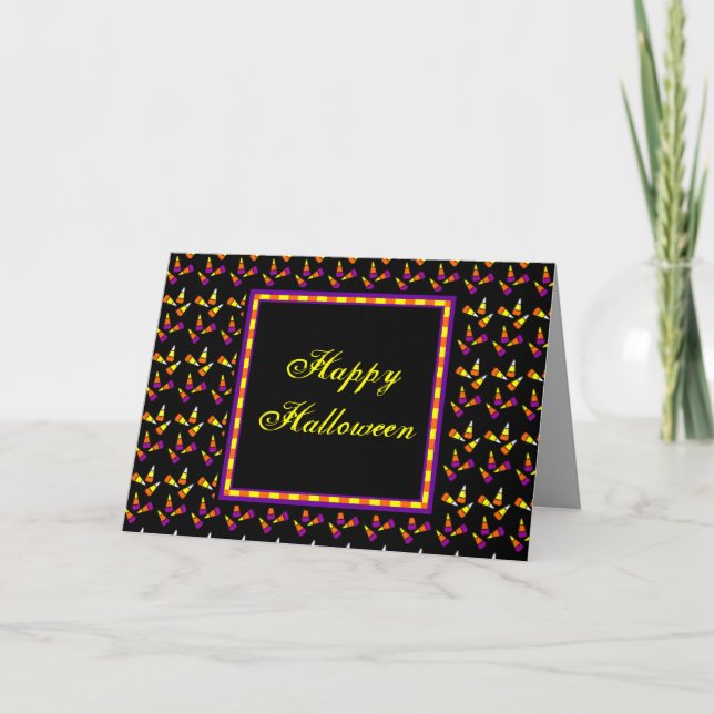 Carte Halloween Personnalisée Corn Candy (Devant)