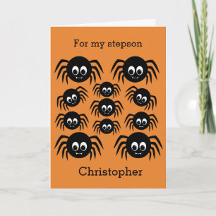 Carte Halloween personnalisée pour beau-fils araig
