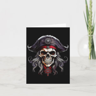 Carte Halloween Pirate Skull