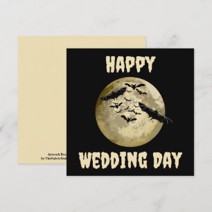 Carte Halloween Pleine lune De Récolte Et Bateaux De Vol