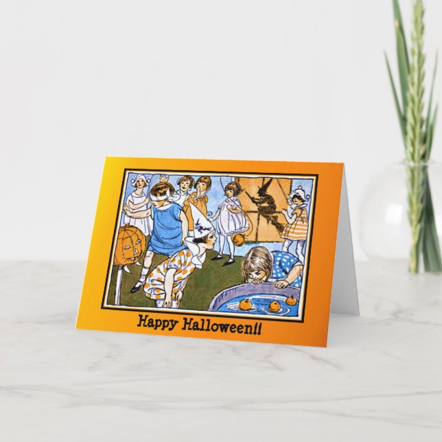 Carte Halloween pour enfants à une fête (Devant)