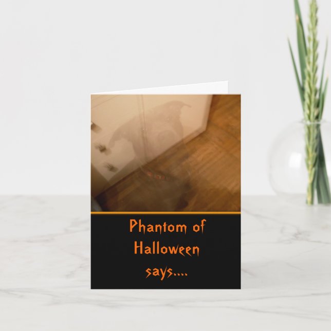 Carte Halloween pour enfants de Ghost Dog (Devant)