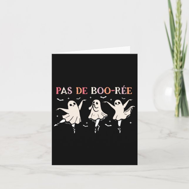 Carte Halloween Professeur de danse Pas De Boo-rée Danse (Devant)