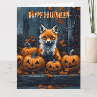 Carte Halloween Red Fox