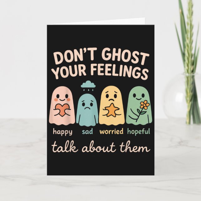 Carte Halloween School Psychologist Shirt Dont Ghost You (Devant)
