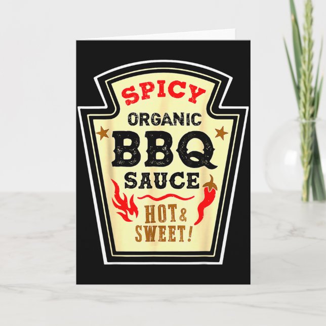 Carte Halloween Scy Bbq Sauce Funny Food Costume Men Wom (Devant)