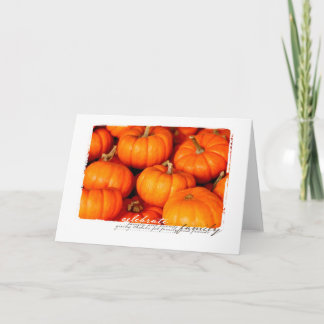 Carte Halloween s'est décomposé citrouille
