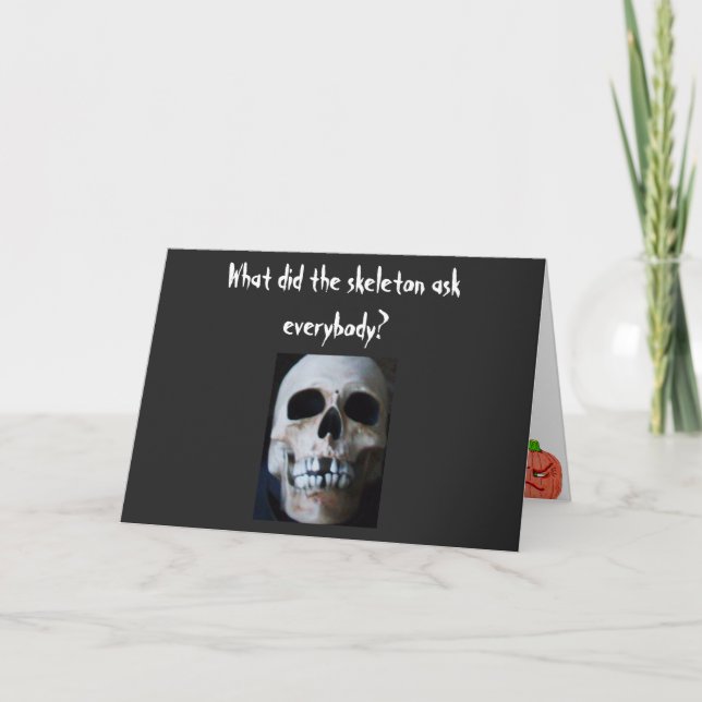 CARTE HALLOWEEN SKELETON (Devant)