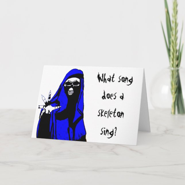 CARTE HALLOWEEN SKELETON (Devant)