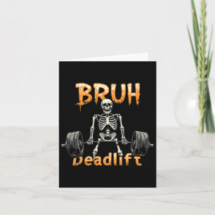 Carte Halloween Skeleton Deadlift Funny Fitness Weightli