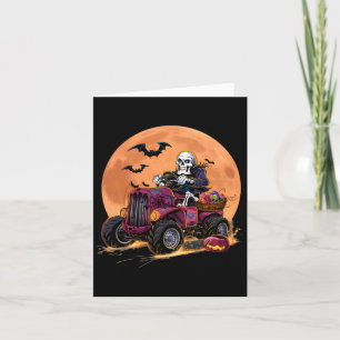 Carte Halloween Skeleton équitation Monster Truck Toddle