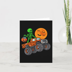 Carte Halloween Skeleton équitation Monster Truck Toddle