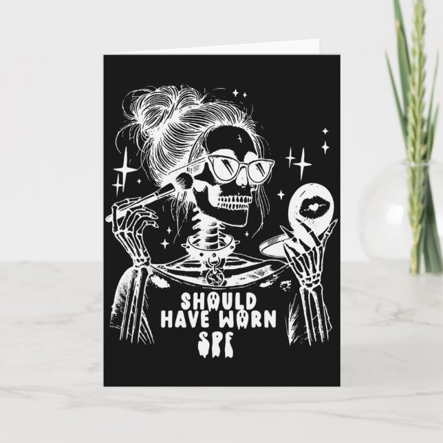 Carte Halloween Skin Care Esthetician Skeleton Skin Esth (Devant)