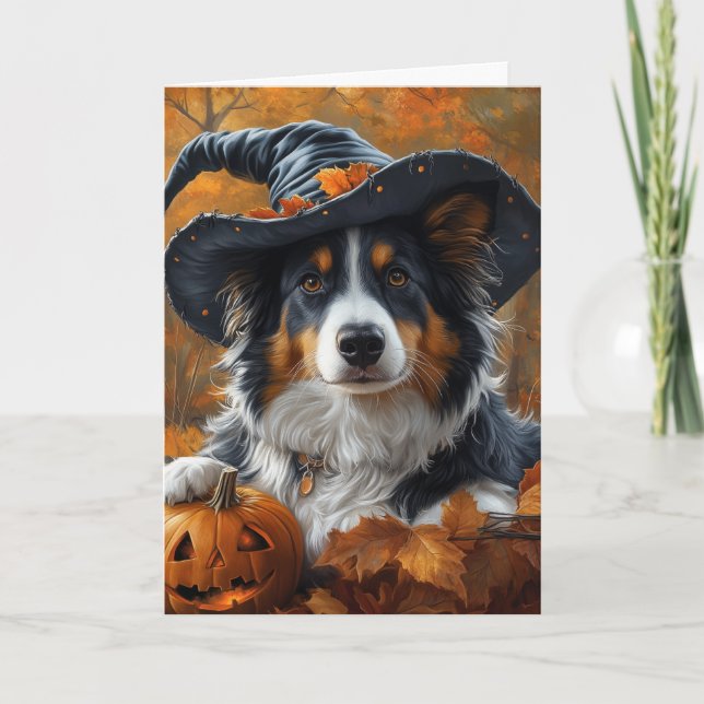 Carte Halloween Sorcière Aussie (Devant)