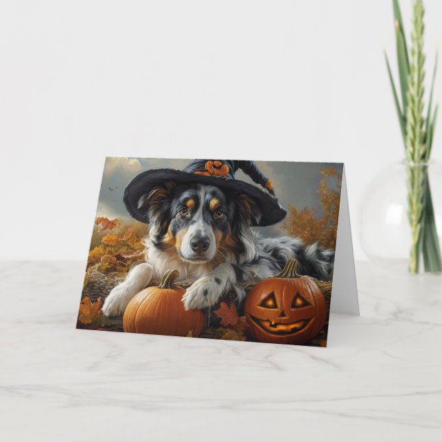 Carte Halloween Sorcière Aussie (Devant)