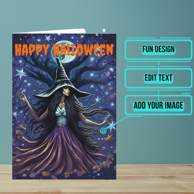 Carte Halloween sorcière séduisante (Send a special greeting to a friend at Halloween with this fun card.)