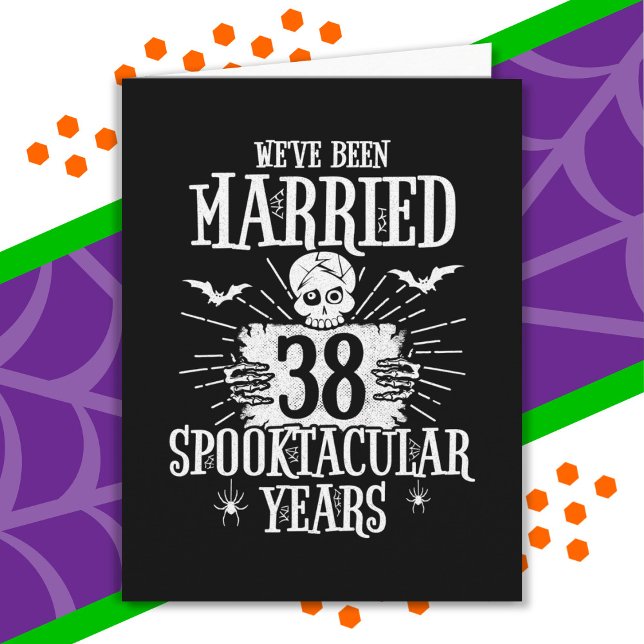 Carte Halloween Spooktacular 38e anniversaire de mariage (Créateur téléchargé)