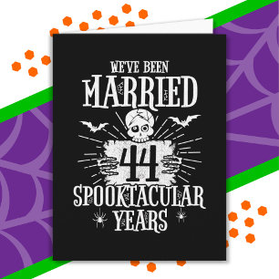 Carte Halloween Spooktacular 44e anniversaire de mariage