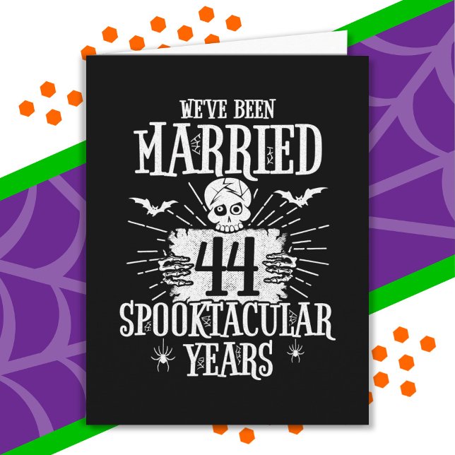 Carte Halloween Spooktacular 44e anniversaire de mariage (Créateur téléchargé)