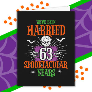 Carte Halloween Spooktacular 63e anniversaire de mariage