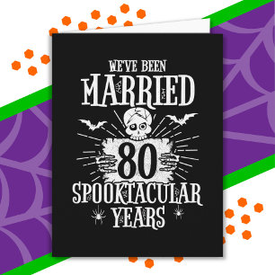 Carte Halloween Spooktacular 80ème anniversaire Mariage