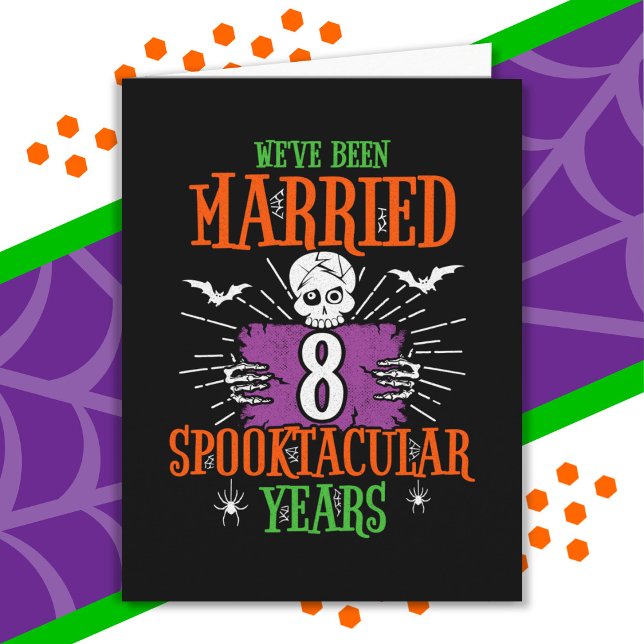 Carte Halloween Spooktacular 8ème anniversaire Mariage (Créateur téléchargé)