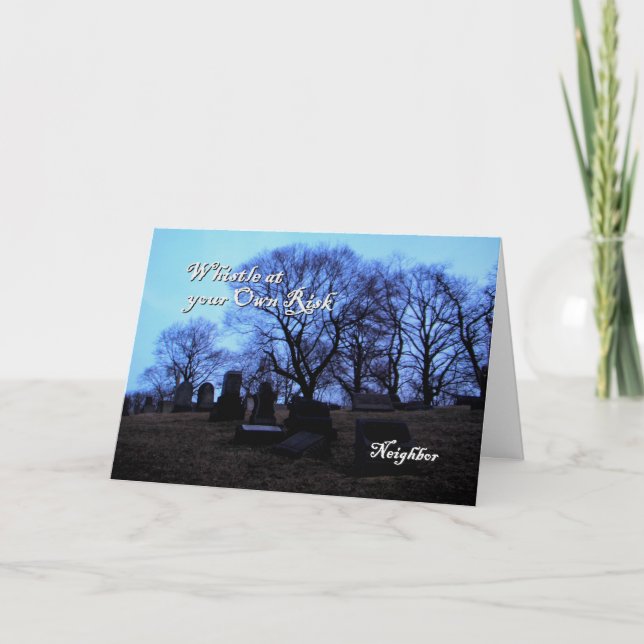 Carte Halloween - Spooky Graveyard, for Neighbor (Devant)