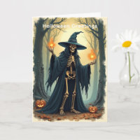 Halloween squelette classique Salutation Vintage