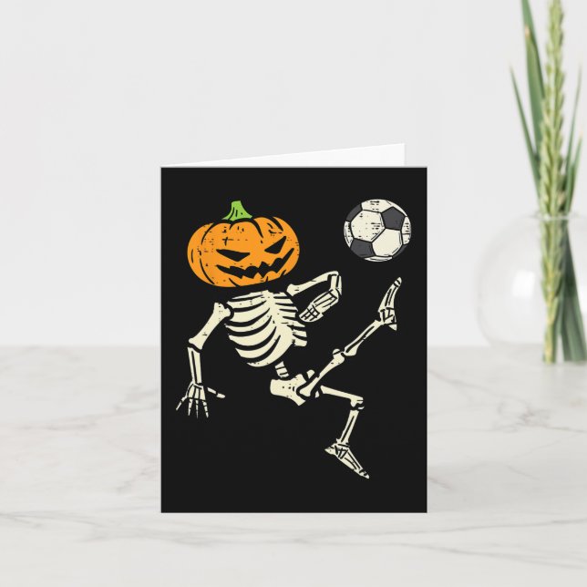 Carte Halloween Squelette de football Costume de footbal (Devant)