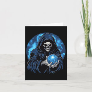 Carte Halloween squelette de la mort de la Faucheuse