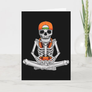 Carte Halloween Squelette Joueur Vidéo Jeu Garçons Homme