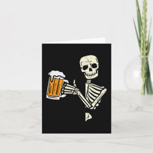 Carte Halloween Squelette Papa Drôle Lazy Costume de crâ
