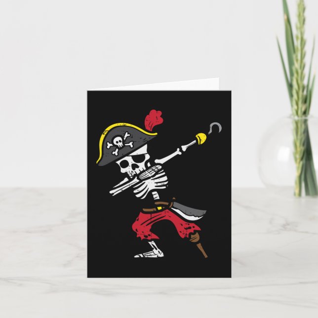 Carte Halloween Squelette Pirate Dab Costume garçon Enfa (Devant)