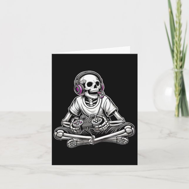 Carte Halloween squelettique (Devant)