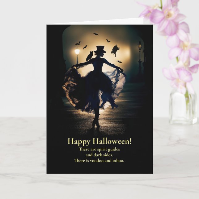 Carte Halloween Steampunk Victorian Voodoo Mystic (Orchidée)