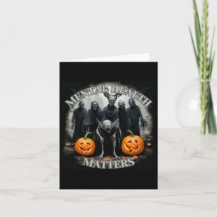 Carte Halloween - Sticker S en santé mentale