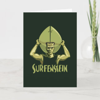 Carte Halloween surfant Frankenstein