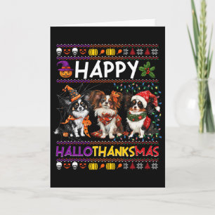 Carte Halloween Thanksgiving Christmas laid Papillon Chi