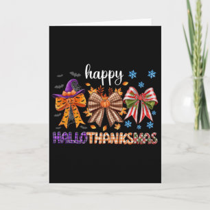 Carte Halloween Thanksgiving Noël Joyeux Hallomerci