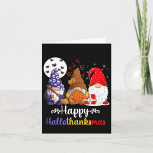 Carte Halloween Thanksgiving Noël Joyeux Hallomerci