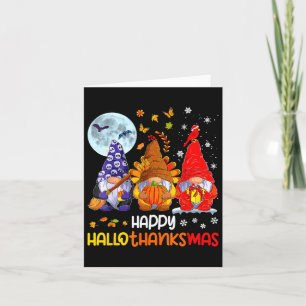 Carte Halloween Thanksgiving Noël Joyeux Hallomerci