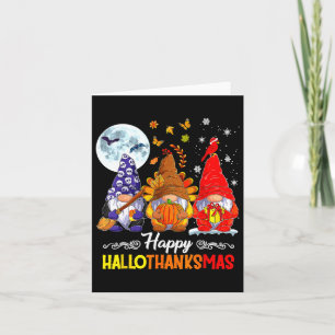 Carte Halloween Thanksgiving Noël Joyeux Hallomerci