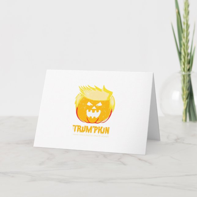Carte Halloween Trumpkin drôle (Devant)